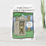 Cartões de aniversário engraçados: Urso nas<br><div class="desc">Um cartão de aniversário engraçado com uns desenhos animados de um urso que faz sua coisa nas madeiras ... .. que respondem a uma pergunta antiquíssima ao ao mesmo tempo pedir um tipo do novo ... .. de.</div>