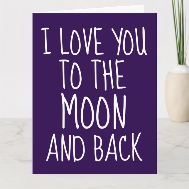 CARTÕES DE ANIVERSÁRIO EU AMO VOCÊ ATÉ A LUA E VOL (Frente)