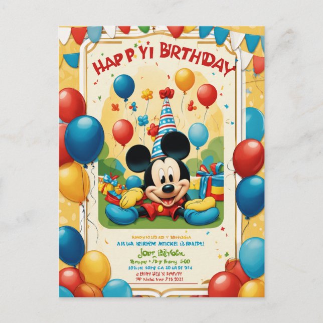 cartões de aniversário feliz para bebê (Frente)