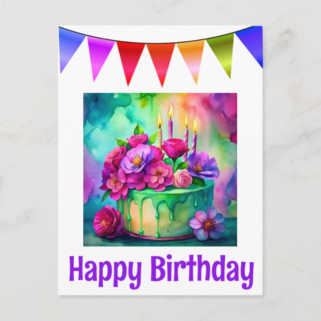 Cartões de aniversário felizes (Frente)