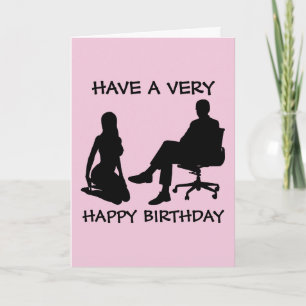 Cartões de aniversário KINKY para submissos