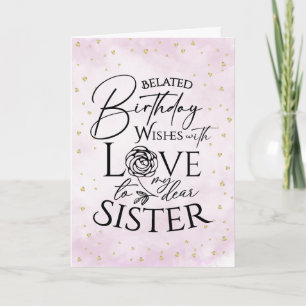 Cartões de Aniversário Minimalistas Atrasados Para