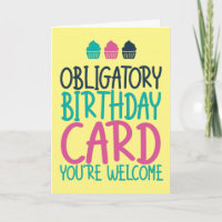 Cartões de Aniversário Obrigatórios Piadas Engraça