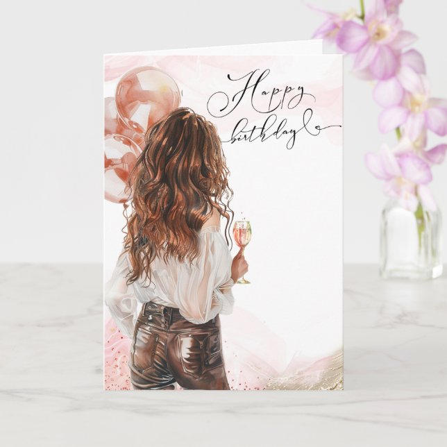 Cartões de Aniversário para Mulher Moderna (Orquídea)