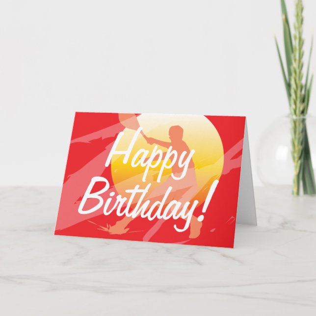 Cartões de aniversário para tenistas (Frente)