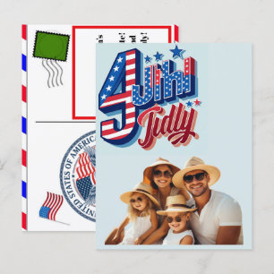 Cartões de Aniversário Personalizados de 4 de Julh