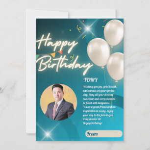 Cartões de aniversário personalizados exclusivos -