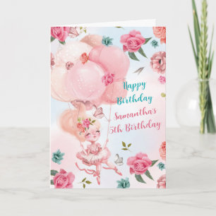 Cartões de Aniversário Personalizados para Menina 