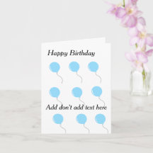 Cartões de aniversário personalizáveis
