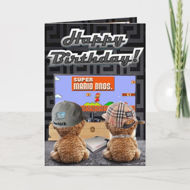 Cartões de aniversário reproduzem o Mário (Frente)