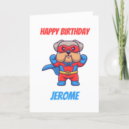 Cartões de aniversário super-heróis para crianças