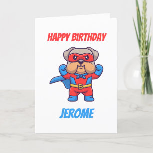Cartões de aniversário super-heróis para crianças 