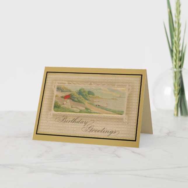 Cartões de aniversários do vintage (Frente)