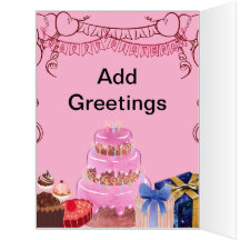 Cartões de aniversários personalizados para os seu
