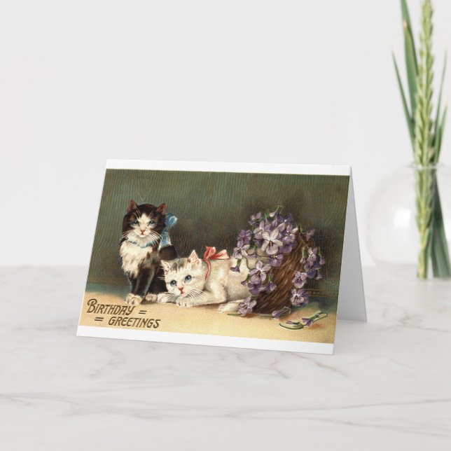 Cartões de aniversários Repro Vintage 1910 (Frente)