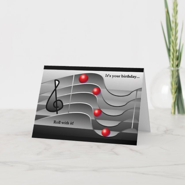 Cartões de aniversários temáticos da música (Frente)