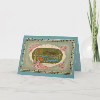 Cartões de aniversários Vintage Art Nouveau