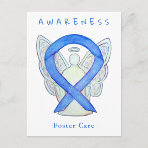 Cartões de Anjo com Fita Azul de Conscientização d
