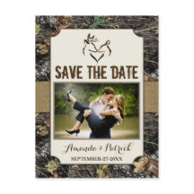 Cartões de Anúncio de Data de Casamento com Foto d