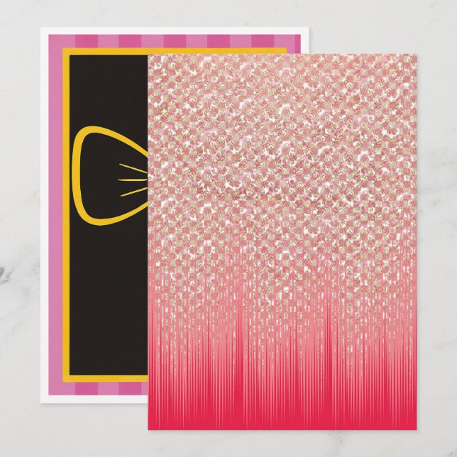 Cartões de Anúncio de Festa, Formatura e Vida (Frente/Verso)