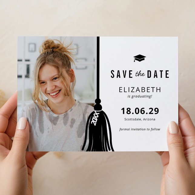 Cartões de Anúncio de Formatura Save The Date (Criador carregado)