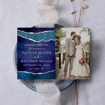 Cartões de Anúncio de Foto de Casamento Agata Eleg