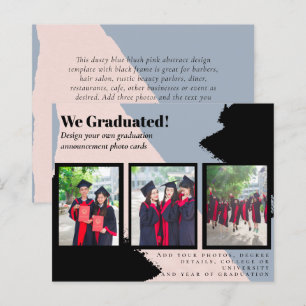 Cartões de Anúncio de GRADUAÇÃO de Colagem de Foto