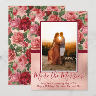 Cartões de anúncio de gravidez de Natal