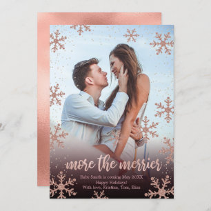 Cartões de anúncio de gravidez de Natal