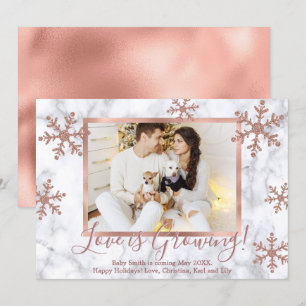 Cartões de Anúncio de Gravidez de Natal com Foto