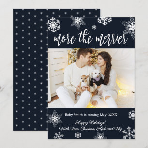 Cartões de Anúncio de Gravidez de Natal com Foto