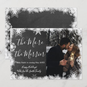 Cartões de Anúncio de Gravidez de Natal com Foto d