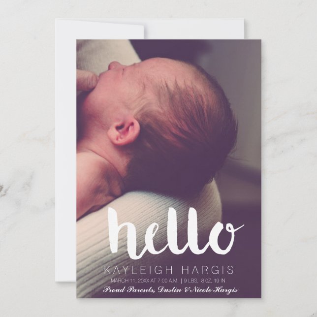 Cartões de Anúncio de Nascimento (Frente)