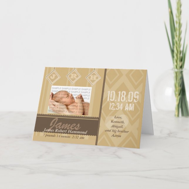 Cartões de Anúncio de Nascimento (Frente)