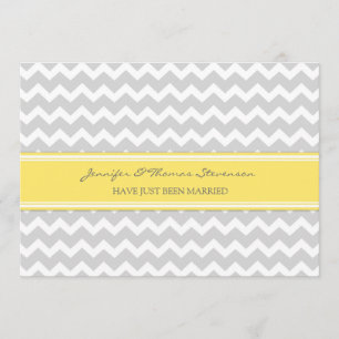 Cartões de anúncio de Recem casados Lemon Chevron