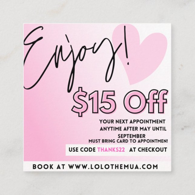 Cartões de Apreciação (Verso)