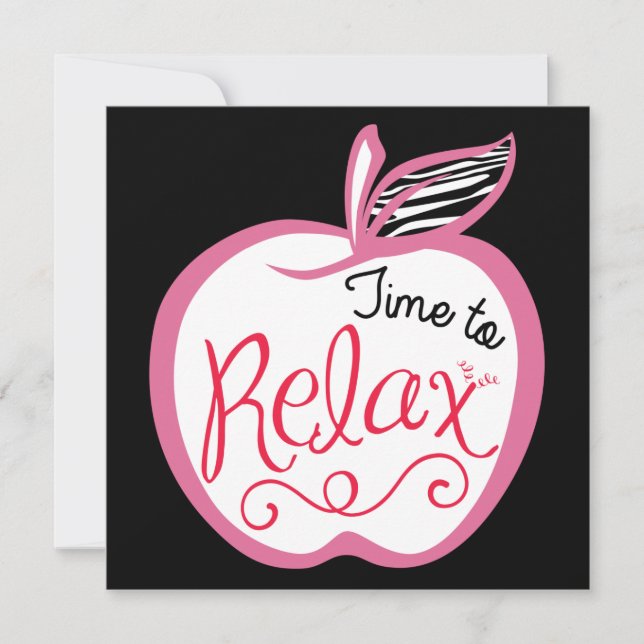 Cartões de Apreciação de Professores da Zebra ABC (Frente)