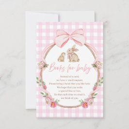 Cartões de apresentação em gingham com laço rosa p