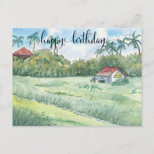 Cartões de Aquarela para Ele, campos de aquarela