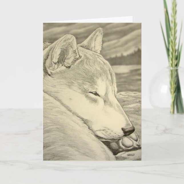 Cartões de Arte Canina Shiba Inu Personalizados (Frente)