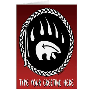 Cartões de Arte de Urso Personalizados Cartões de 