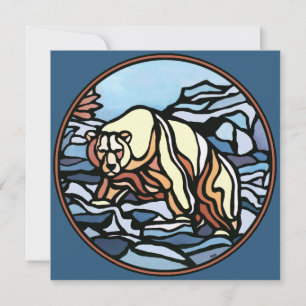 Cartões de Arte de Urso Polar Personalizados