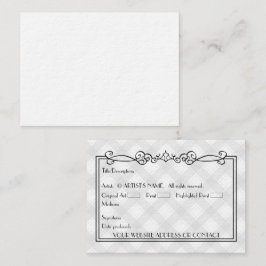 Cartões de arte miniatura ACEO de Vazio de artista