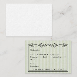 Cartões de arte miniatura ACEO de Vazio de artista