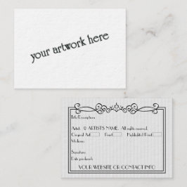 Cartões de Arte Miniatura ACEO Vazio de Artistas c