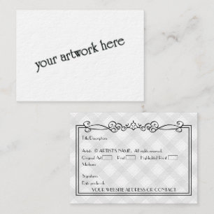 Cartões de Arte Miniatura ACEO Vazio de Artistas c