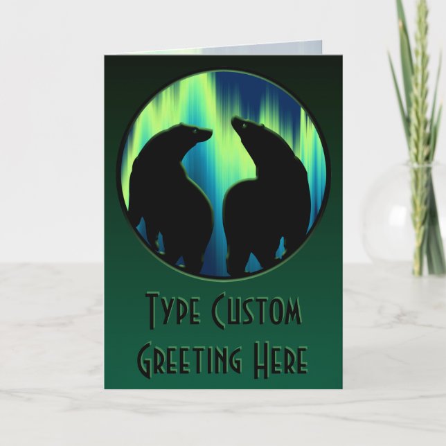 Cartões de Arte Polar Cartões Luzes de Norte Cartõ (Frente)