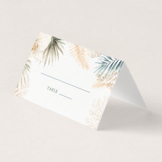 Cartões de Assento de Casamento Elegante na Praia