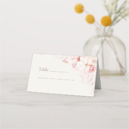 Cartões de Assento de Casamento Floral Rosado