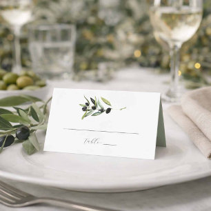 Cartões de Assento de Casamento Ramalhete de Olive